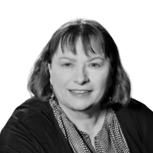 Georgina Dannatt in black clothes