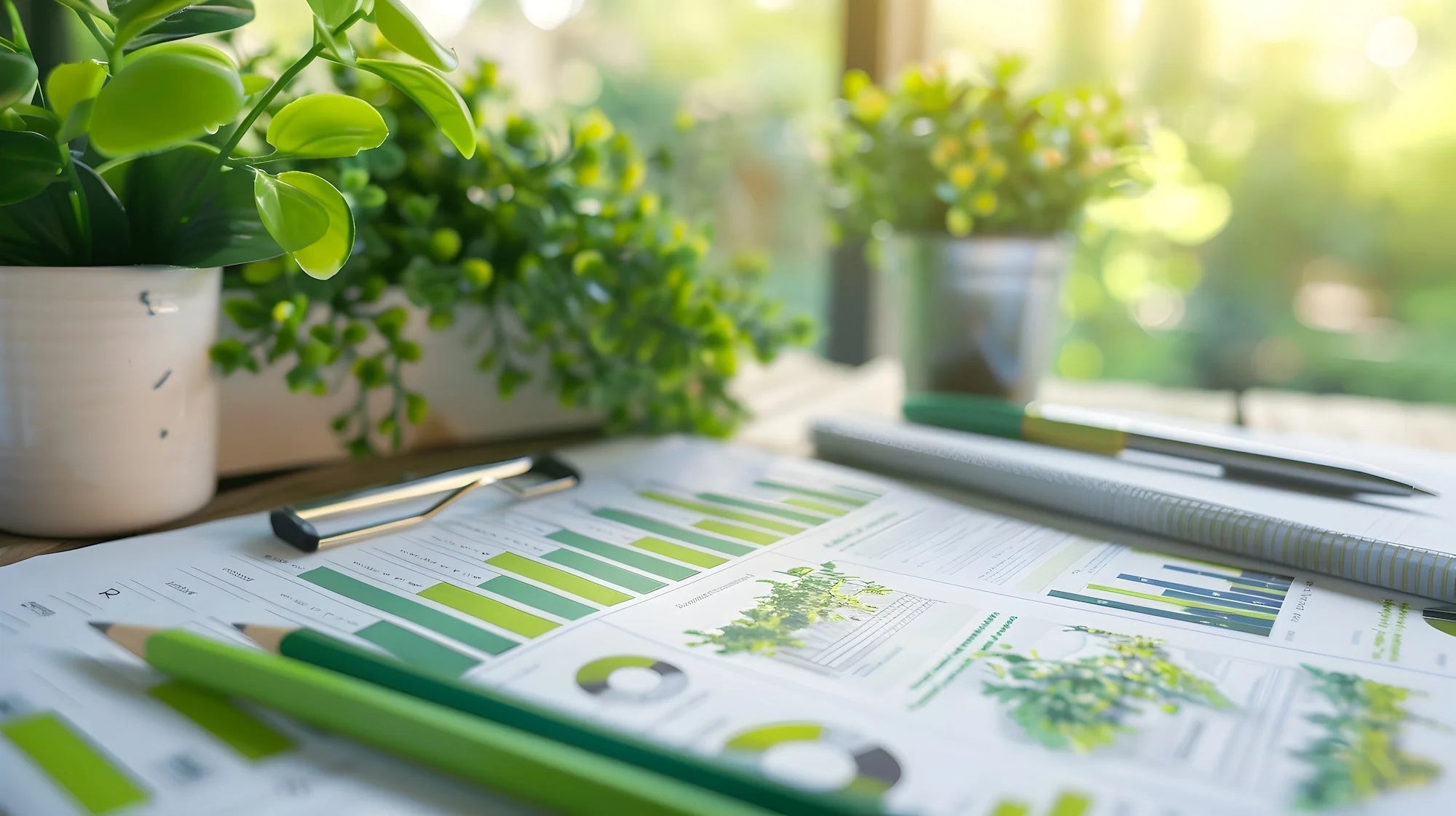 Sustainability Report on Conference Table with Eco-Friendly Accessories