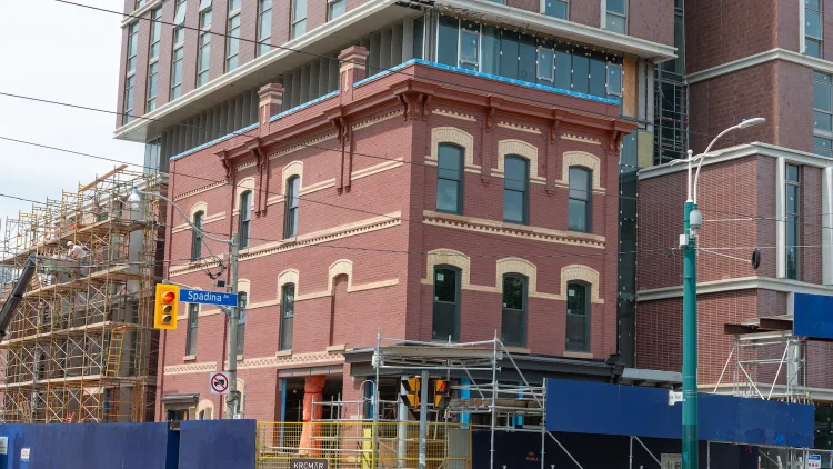 19th century corner-store building at Spadina Road