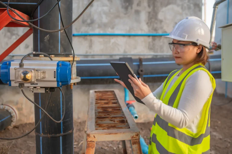 Environmental engineers doing environmental assessment.