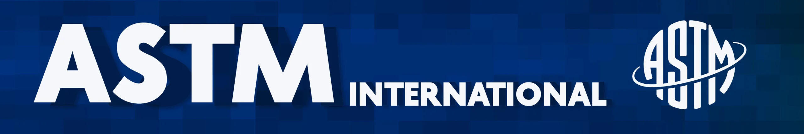 ASTM logo in blue background.